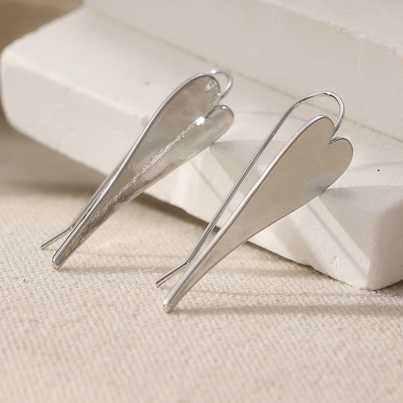 Creative Heart-Shaped Copper Earrings for Women